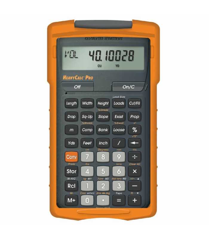Calculated Industries HeavyCalc Pro [4325] Yard, Feet-Inch-Fraction, Metric Heavy Construction-Math Calculator